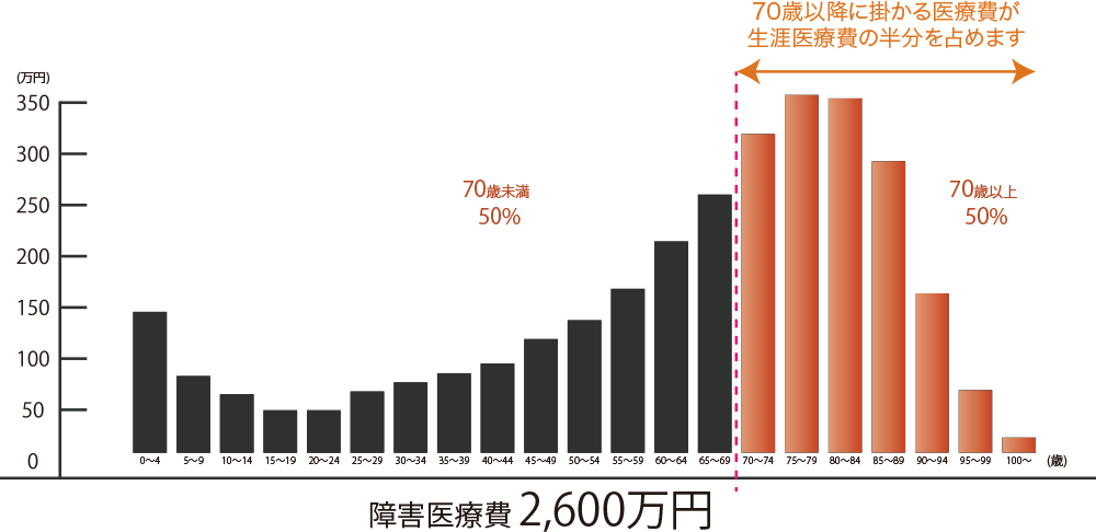 生涯医療費のグラフ