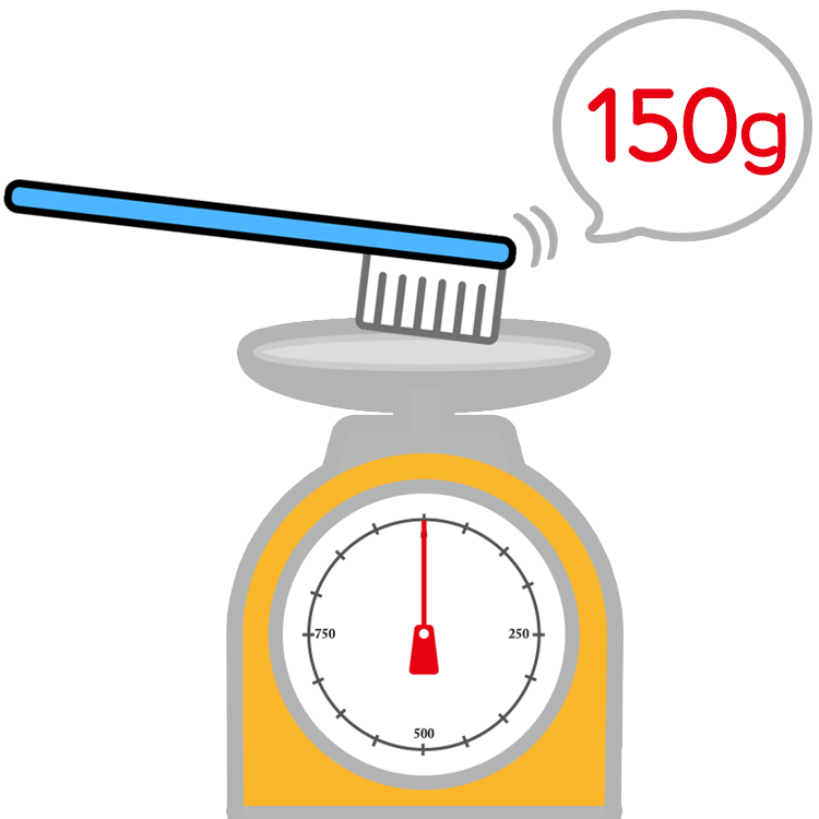 歯ブラシと計り